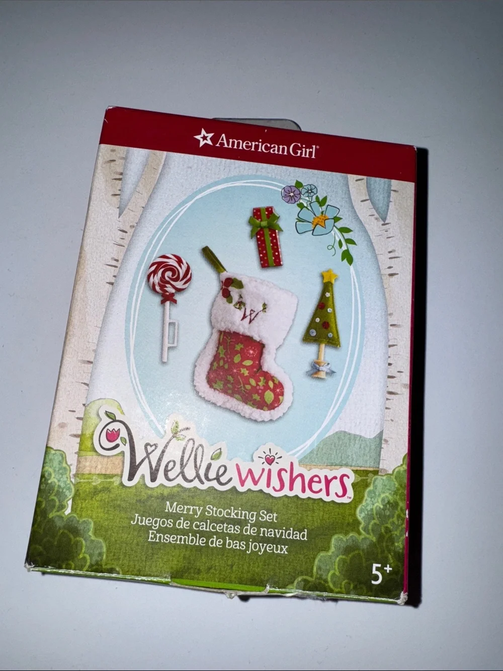 American Girl WellieWishers Merry Stocking Play Set NEW -missing lollipop
